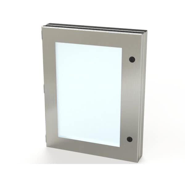 Saginaw Control & Engineering Hinged Window, 18 in. H x 14 in. W x 1-1/2 in. L, 304 Stainless Steel, Polycarbonate - SCE-HWK1814SS