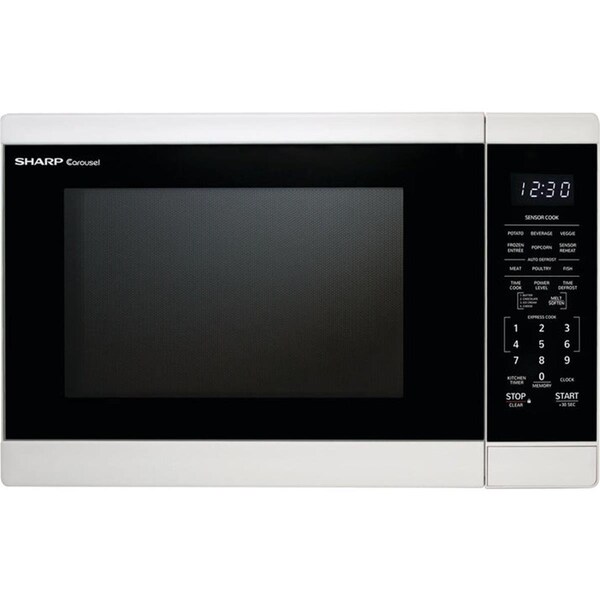 Bakebetter 1.4 cu. ft. 1100W Countertop Microwave Oven, White - BA3346269
