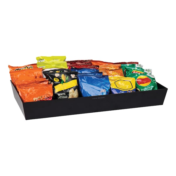 Organizador de bocadillos de 5 compartimentos Mind Reader Anchor Collection, 12 x 24 x 3.25 pulgadas, Negro - SNACKORGT-BLK