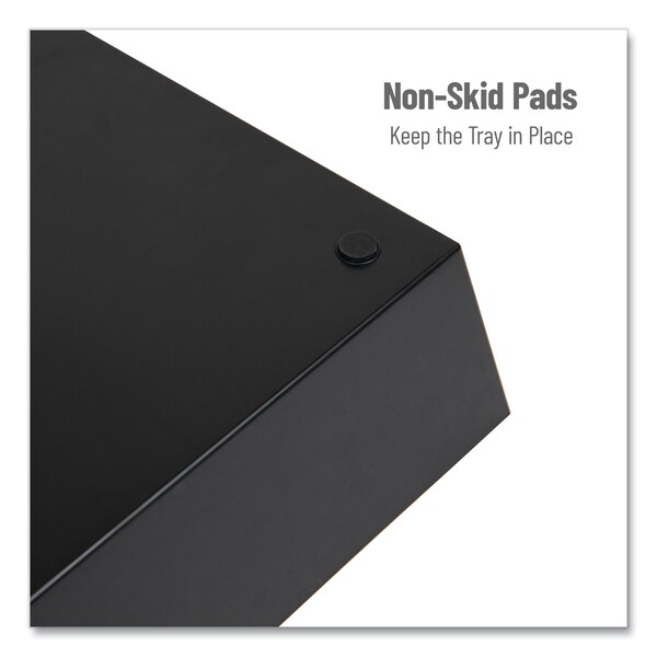 Organizador de bocadillos de 5 compartimentos Mind Reader Anchor Collection, 12 x 24 x 3.25 pulgadas, Negro - SNACKORGT-BLK