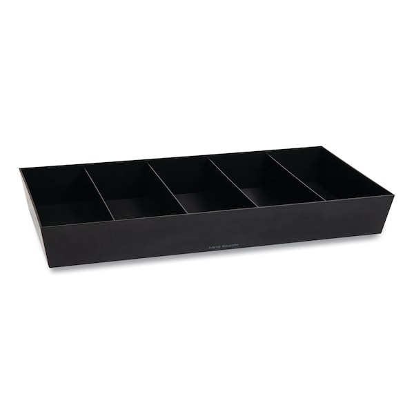 Organizador de bocadillos de 5 compartimentos Mind Reader Anchor Collection, 12 x 24 x 3.25 pulgadas, Negro - SNACKORGT-BLK