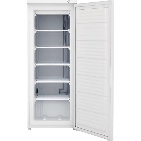 Almo 6 Cu ft Manual Defrost Upright Freezer with Reversible Door and Wire Shelves - FFUM0623AW