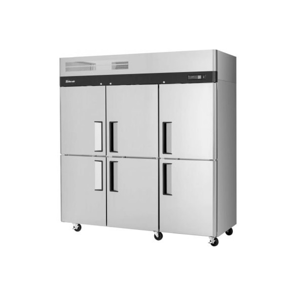 Turbo Air Turbo Air M3 Series Reach In Freezer, 6 Solid Half Doors, 72 Cu. Ft., Stainless Steel - M3F72-6-N