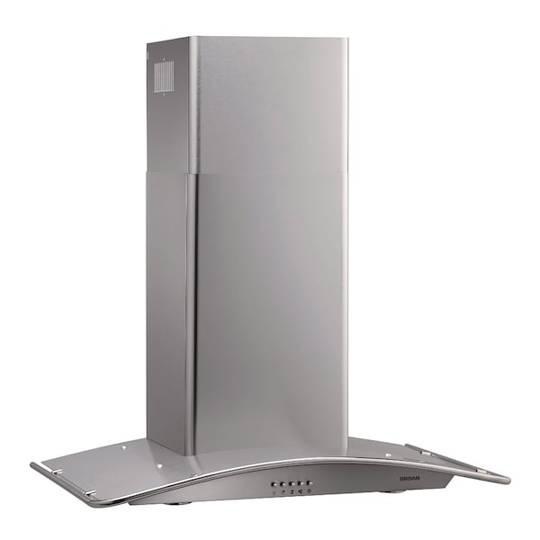 Almo 36-in. Arched Canopy Chimney Wall Mount Range Hood with 450 CFM Air Flow, Halogen Lighting - B5736SS