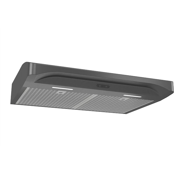 Almo Elite 36-Inch Convertible Under-Cabinet LED-Lit Range Hood in Black Stainless Steel - ALT236BLS