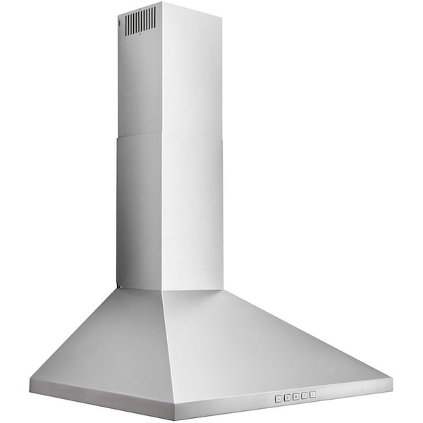 Almo Broan 30-in. Classic Pyramid Chimney Range Hood with 450 CFM and LED Lighting - BWP2304SS