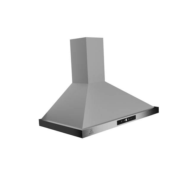 Anzzi 36-Inch Wall-Mounted Stainless Steel-Finished Convertible Range Hood with Aluminum Filter - RH-AZ0590ESS