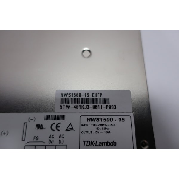 Tdk-Lambda AC to DC Power Supply, 100 to 120V AC, 15V DC, 100A - HWS1500-15