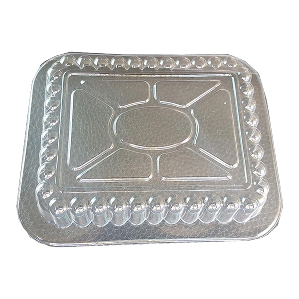 Access Packaging LID23 PE Oblong Pan with Clear Dome Lid, 1 lbs, 1000PK - LID23  (PE)
