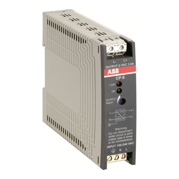 Abb Power Supply, 90/264V AC; 120/375V DC, 24V DC, 18W, 0.75A, DIN Rail - 1SVR427030R0000
