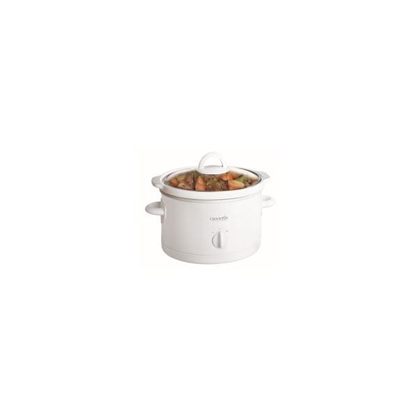 Crock Pot Crock-Pot 5025-WG-NP Slow Cooker, 110 V, 3200 W, 2.5 qt Capacity, Stoneware, White - 2135591