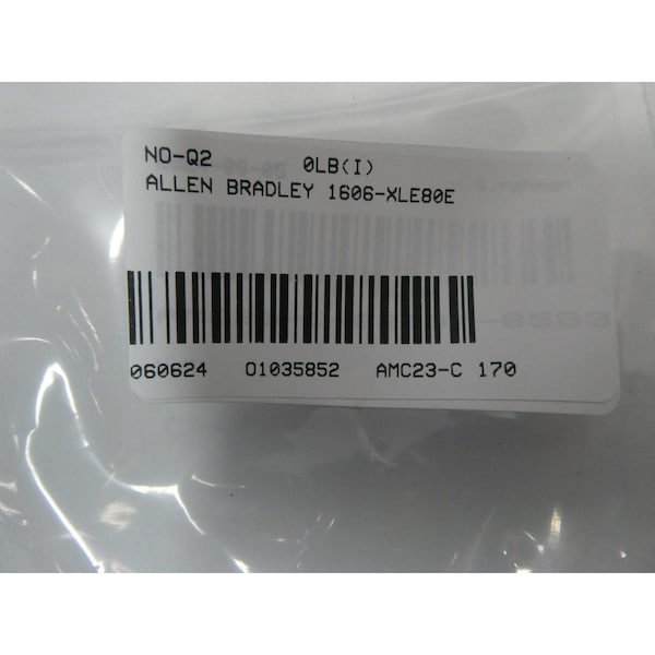 Allen Bradley Power Supply, 100 to 240V AC, 24V DC, 80W, 3.3A, DIN Rail - 1606-XLE80E