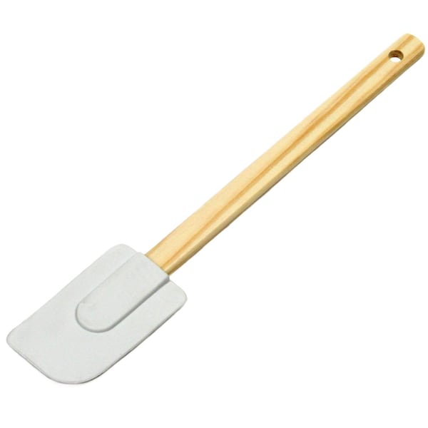 Chef Craft 2-1/2 in. W X 14 in. L White and Brown Silicone/Wood Spatula - 20632