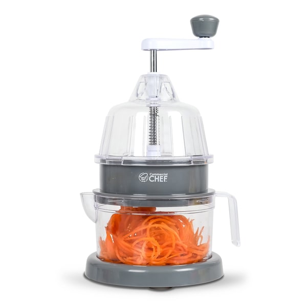Commercial Chef Spiralizer Vegetable Slicer Zucchini Zoodle Noodle Maker with Grater - CH1513