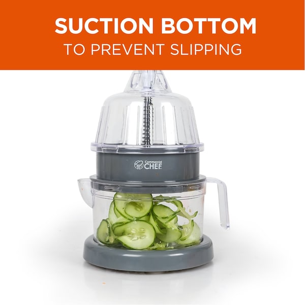 Commercial Chef Spiralizer Vegetable Slicer Zucchini Zoodle Noodle Maker with Grater - CH1513