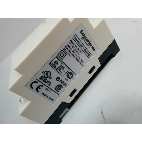 Schneider Electric AC to DC Power Supply, 100 to 240V AC, 24V DC, 60W, 2.5A, DIN Rail - ABL7RM24025