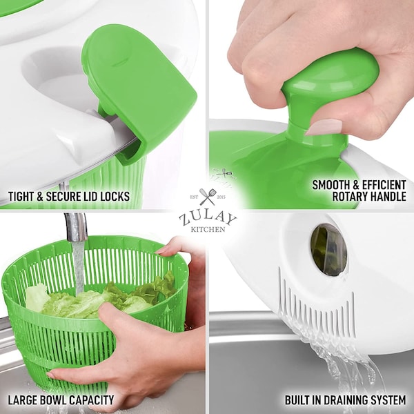 Zulay Kitchen Zulay Salad Spinner  5 Liter Green - ZULB085LRT7KR