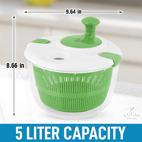 Zulay Kitchen Zulay Salad Spinner  5 Liter Green - ZULB085LRT7KR