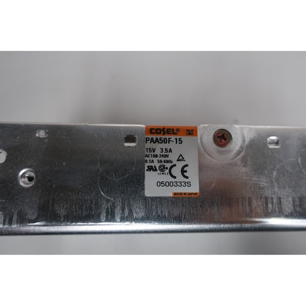 Cosel Power Supply, 85 to 264V AC, 15V DC, 52.5W, 3.5A - PAA50F-15