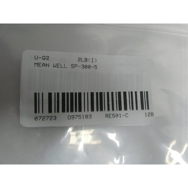 Mean Well AC to DC Power Supply, 100 to 240V AC, 5V DC, 300W, 50A - SP-300-5