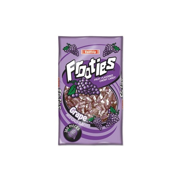 Industrias Tootsie Roll, TootsieRol, FROOTIES, UVA, BOLSA DE 38.8 ONZAS, 360 PIEZAS POR BOLSA - 7801