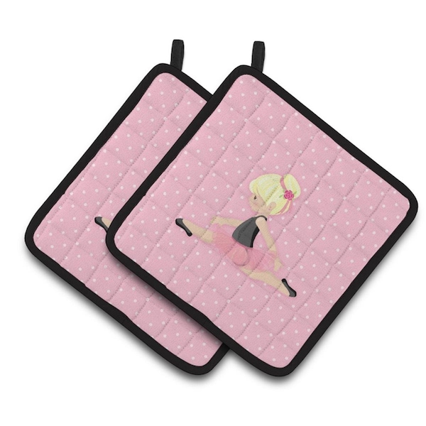 Carolines Treasures Ballerina Blonde Jete Pair of Pot Holders - BB5166PTHD