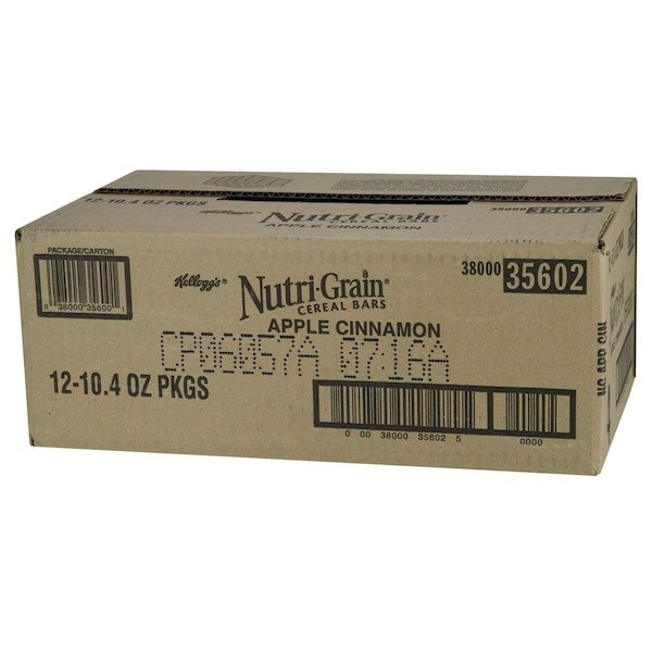 Barras de cereales Kellogg's Nutri-Grain de manzana y canela 1.3 oz, paquete de 96 - 3800035602