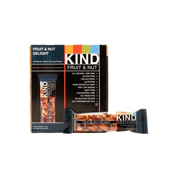 Barritas de Frutas y Nueces Kind KIND, Delicia de Frutas y Nueces, 1.4 oz., 12 Unidades - 17824