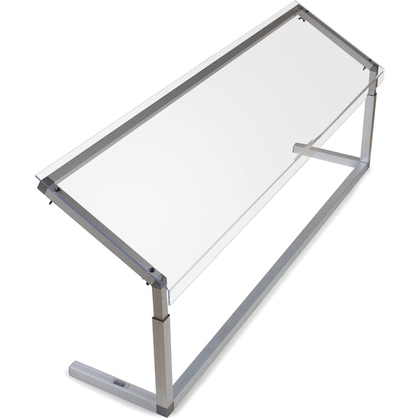 Carlisle Foodservice Adj. Single-Sided Sneeze Guard, 60", Blk - 926003