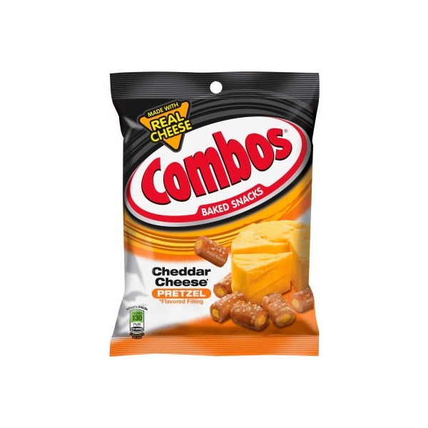 Marjack Combos® Pretzels con Relleno de Queso Cheddar, 1.8 oz, 18/Box - MRS71471