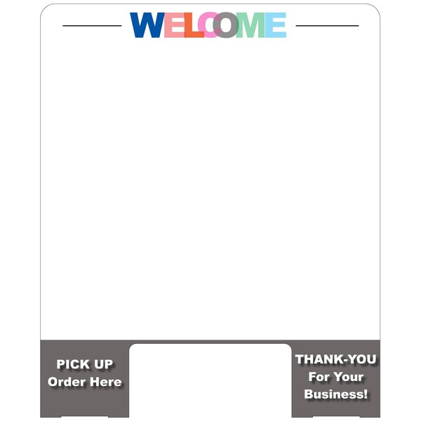 Vestil Cashier Guard 31x28 - 1/8" Polycarbonate 15x5 Slot - CG1-PB-AC-05