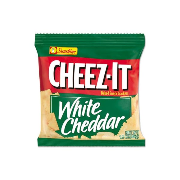 Kellogg's Sunshine, Galletas CHEEZ-IT, Bolsas individuales de 1.5 oz para botana, Queso blanco cheddar, paquete de 8 - 12653