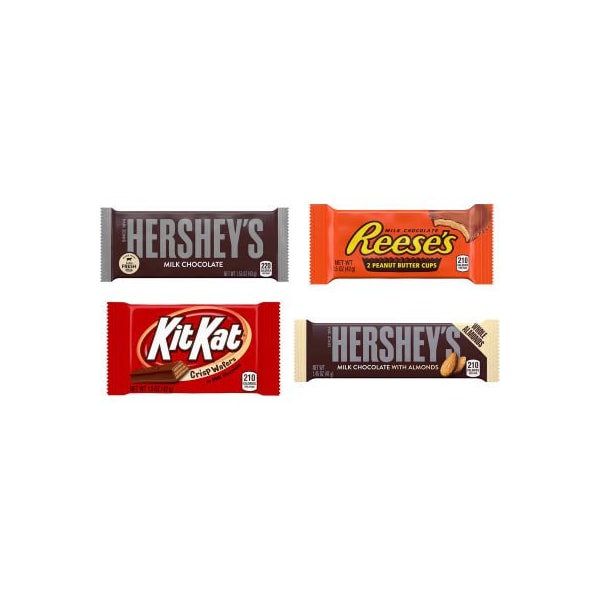 Paquete variado de tamaño completo de Chocolate Hershey de Green Rabbit Holdings, 45 oz, 30 unidades - 24600031