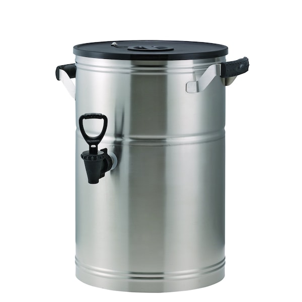 Service Ideas Round Commercial Tea Urn, Stainless Steel, 3 Gallon, Brushed Stainless - ITS3GPL