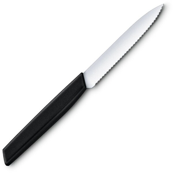 Swiss Army Brands 2024 Victorinox Kitchen Paring, Swiss Modern 4In Paring Knife, Wavy Edge, Black,  - VIC-6.9003.10W