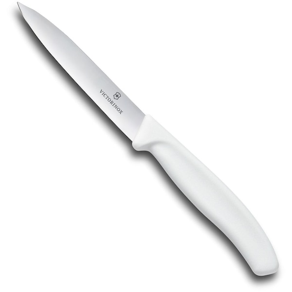 Swiss Army Brands 2024 Victorinox Kitchen Paring 4In Straight, Spear Point Blade, White Bulk - VIC-6.7707