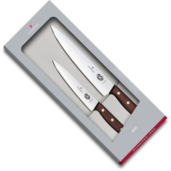 Swiss Army Brands 2024 Kitchen Wood Sets 2-Piece Carving Set With Knife 6In Chef'S, 80.5In Carving Wood **Net** - VIC-5.1050.2G