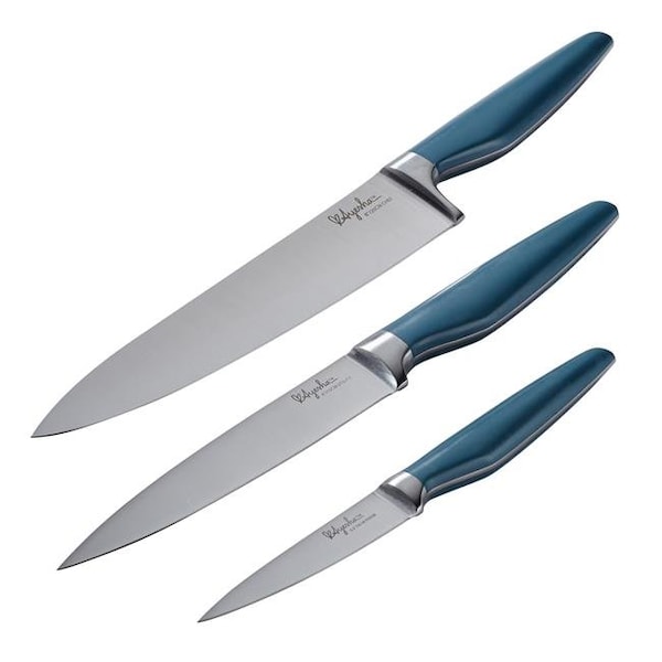Ayesha Curry Ayesha Curry 46955 Japanese Steel Cooking Knife Set; Twilight Teal - 3 Piece - 46955