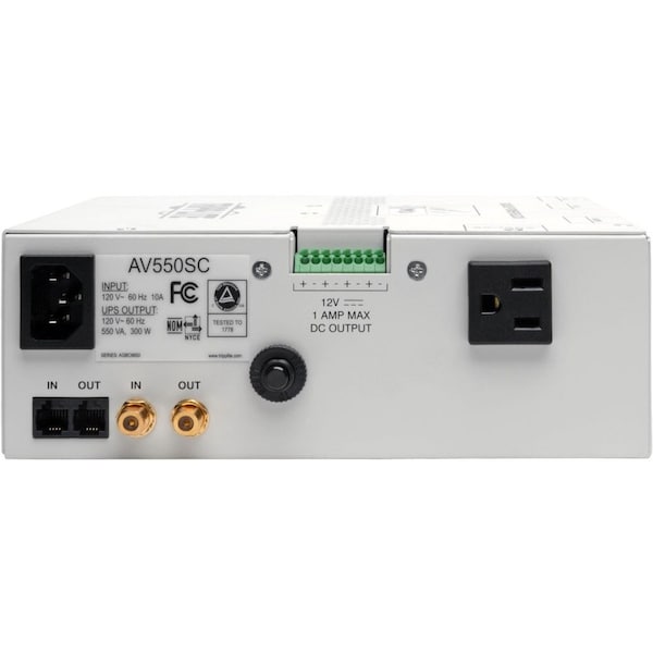 Tripp Lite UPS System, 550VA, Standby, Out: 110/115/120V In: 120V AC - AV550SC