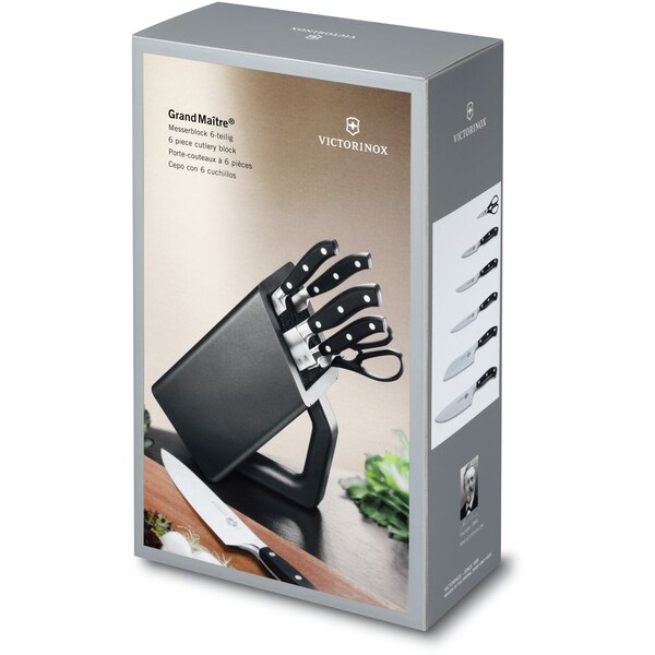 Swiss Army Brands 2024 Victorinox Kitchen 6-Piece Block Set , Grande Maitre, Pom Forged Packaged - VIC-7.7243.6