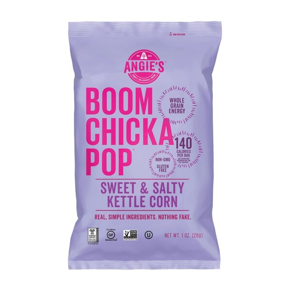 Palomitas de maíz Angies Boomchickapop, Dulces y Saladas, Bolsa de 1 oz, paquete de 24 - OFXSN01213