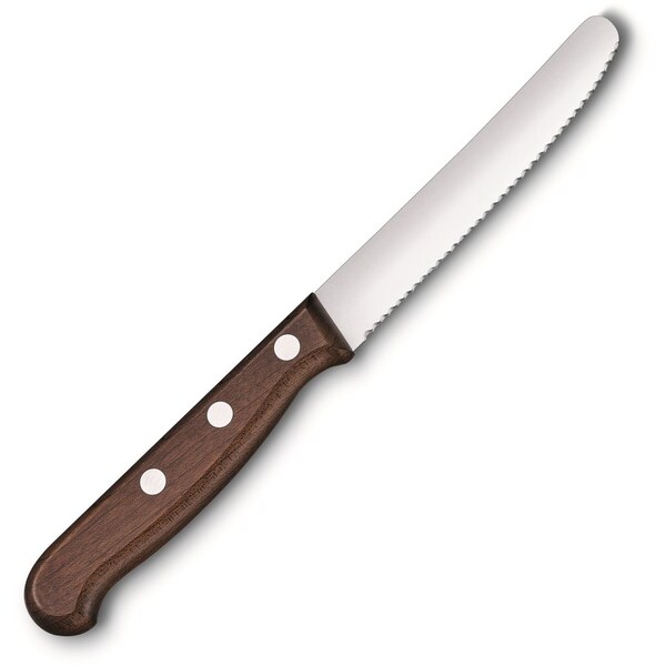 Swiss Army Brands 2024 Victorinox Kitchen Utility, 40.25In Serrated, Round Blade Wood - VIC-5.0830.11G