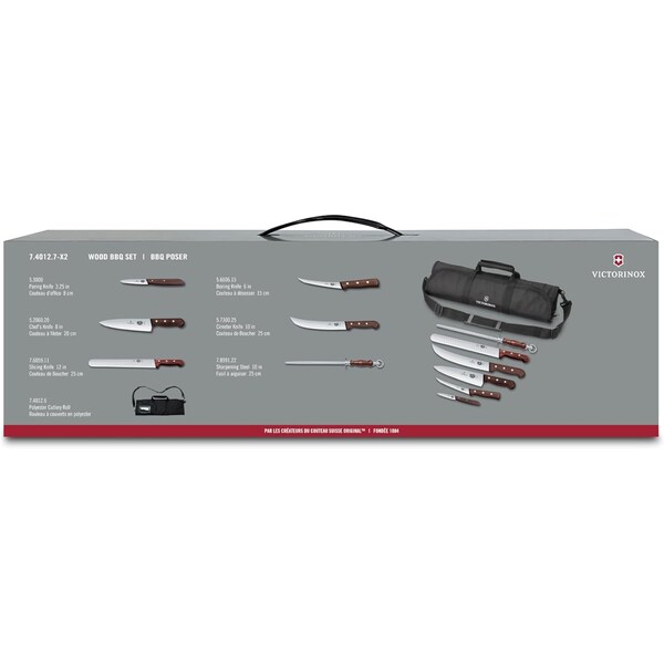 Swiss Army Brands 2024N Victorinox Kitchen Bbq Set 7Pc Wood - VIC-7.4012.7-X2