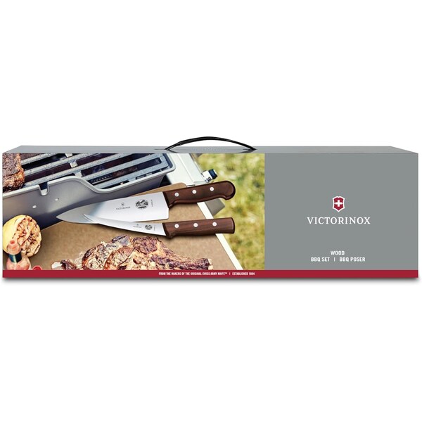 Swiss Army Brands 2024N Victorinox Kitchen Bbq Set 7Pc Wood - VIC-7.4012.7-X2