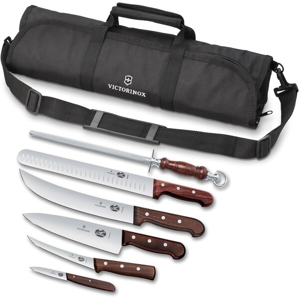 Swiss Army Brands 2024N Victorinox Kitchen Bbq Set 7Pc Wood - VIC-7.4012.7-X2