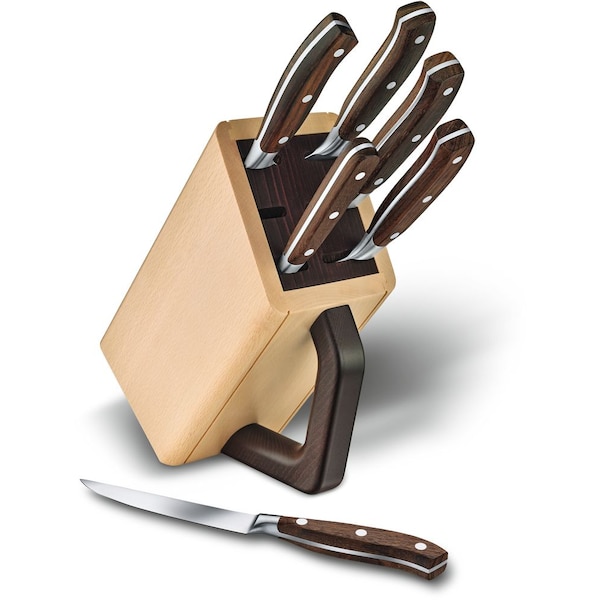 Swiss Army Brands 2024 Victorinox Kitchen 6 Piece Set Wood Cutlery Block - VIC-7.7240.6