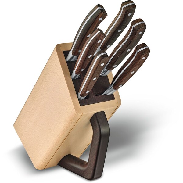 Swiss Army Brands 2024 Victorinox Kitchen 6 Piece Set Wood Cutlery Block - VIC-7.7240.6