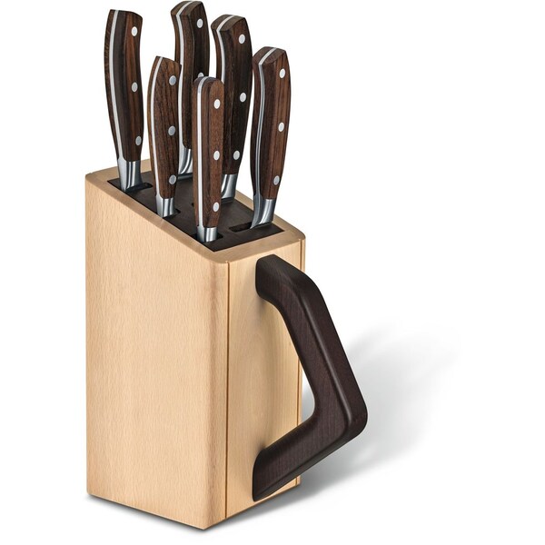 Swiss Army Brands 2024 Victorinox Kitchen 6 Piece Set Wood Cutlery Block - VIC-7.7240.6