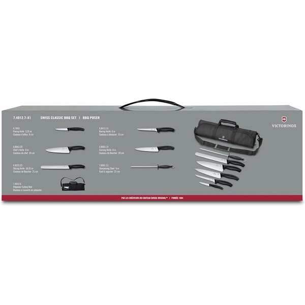 Swiss Army Brands 2024N Victorinox Kitchen Swiss Classic Bbq Set 7Pc Black - VIC-7.4012.7-X1