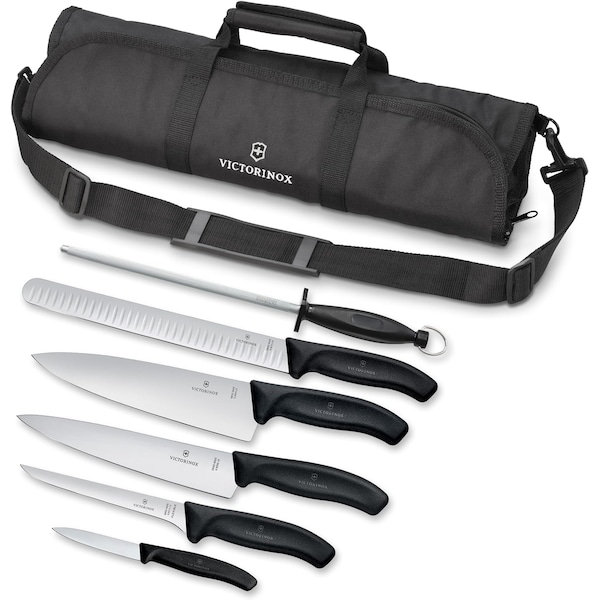 Swiss Army Brands 2024N Victorinox Kitchen Swiss Classic Bbq Set 7Pc Black - VIC-7.4012.7-X1